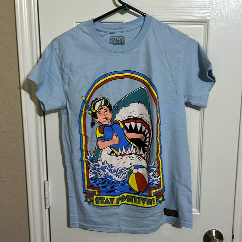 Blue Steven Rhodes tshirt